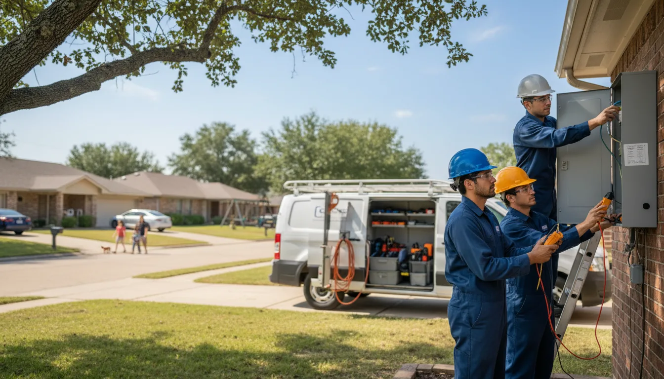 Certified electrician providing emergency electrical services in Hale Center, TX